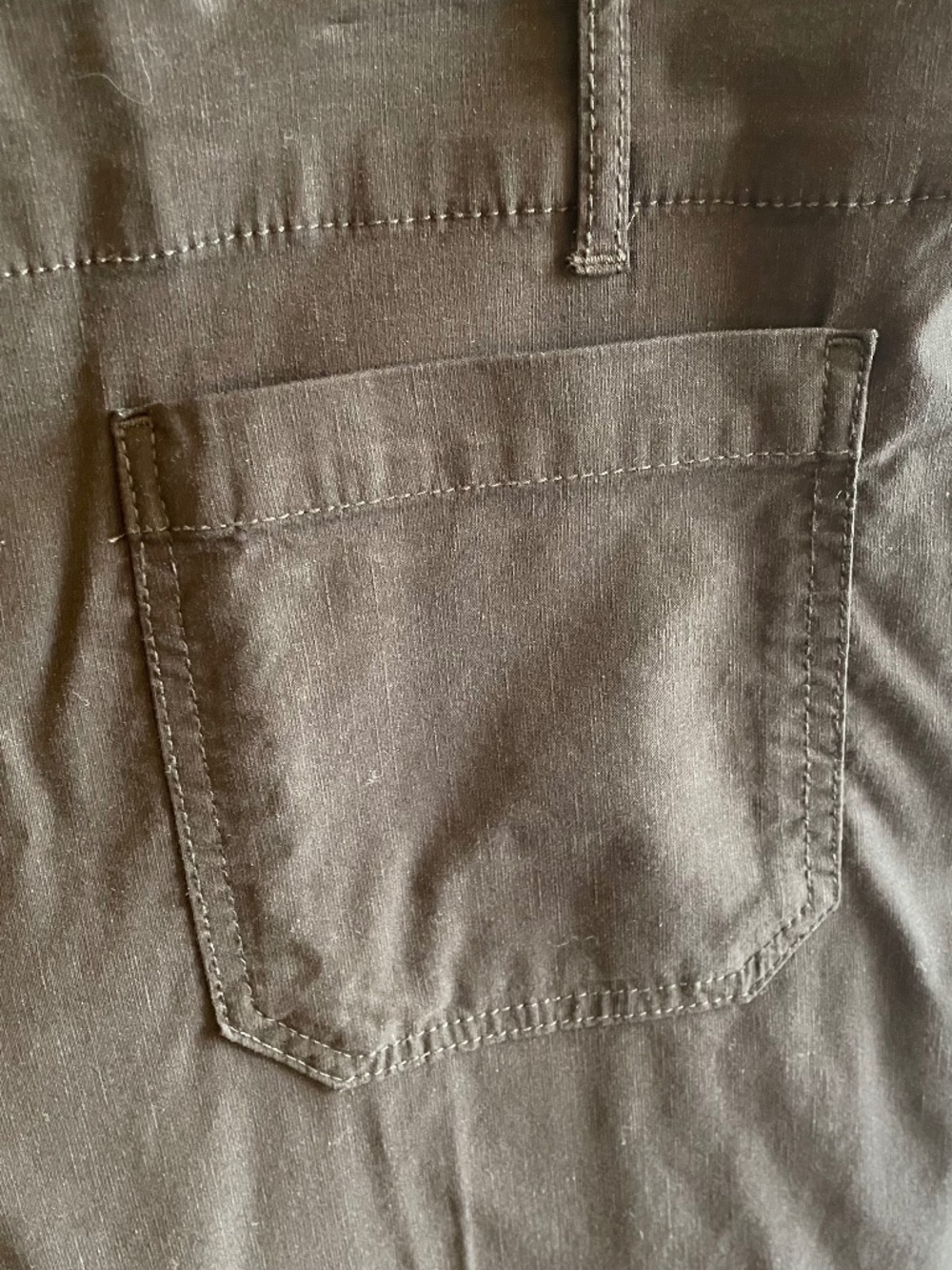 Nicole Miller High Waist Cropped Wide Leg Cotton/Linen Brown Pants, Size 12 - Picture 9 of 9